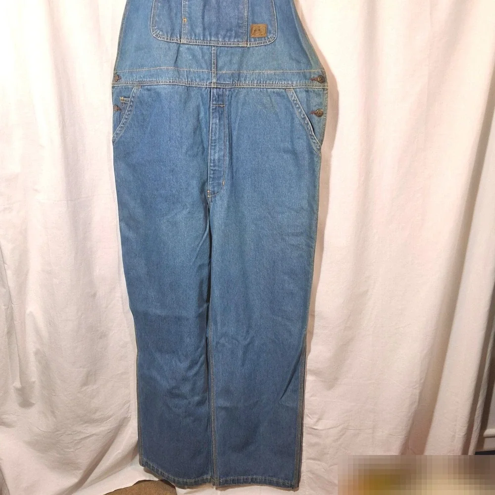 C.E. Schmidt Bib Overalls Mens 42x30 Blue New Cotton Carpenter Workwear T94420SW